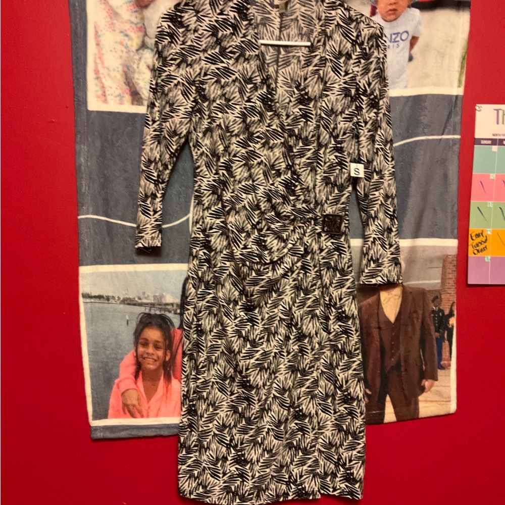 Ann Klein black and white dress